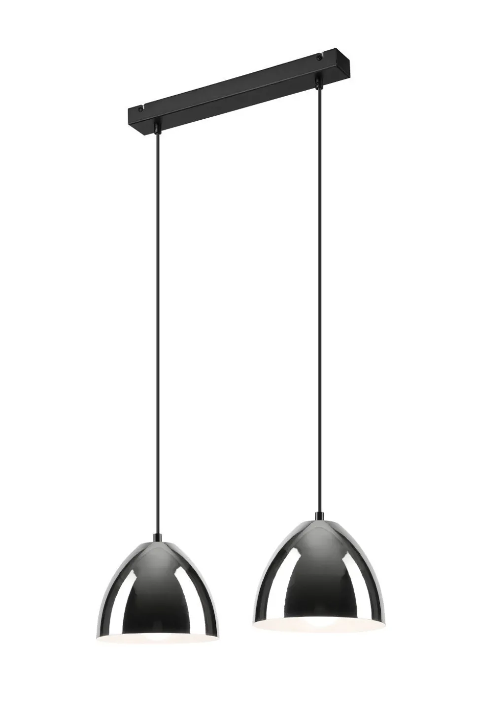 Hängelampe Metall 2-flmg E27 elegante Loft Küche