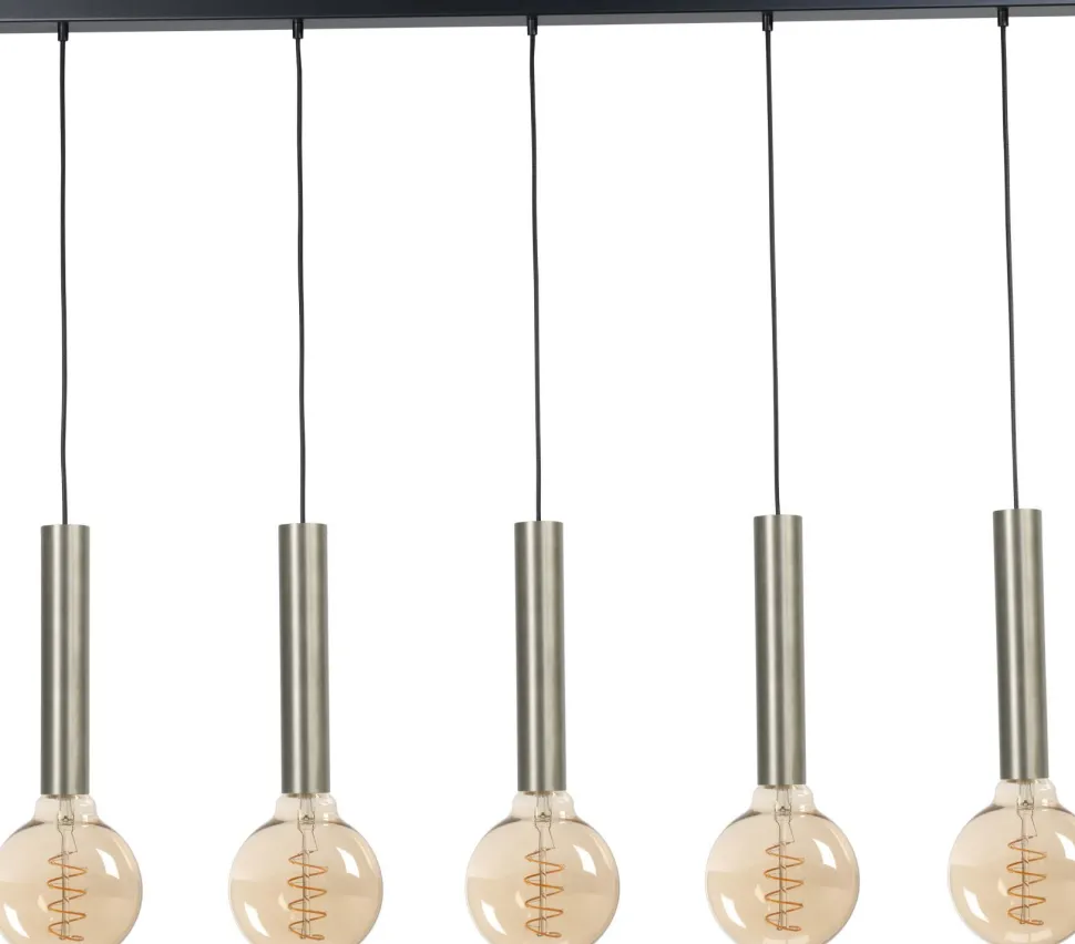 Hängelampe Metall für E27 Schwarz Nickel ESJA