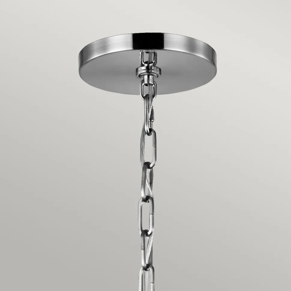 Hängelampe Metall Glas Ø 94,3 cm H: max. 235 cm 6x E27