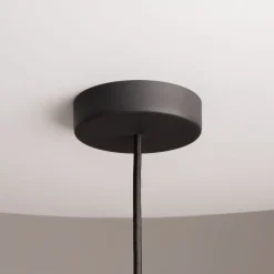 Hängelampe Metall Glas Ø 40 cm rund H: max. 358 cm G9