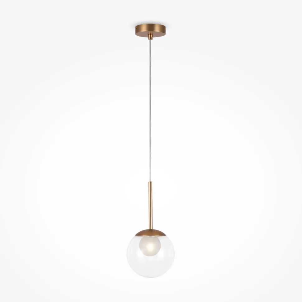 Hängelampe Metall Glas D: 15 cm rund H: max. 334 cm G9