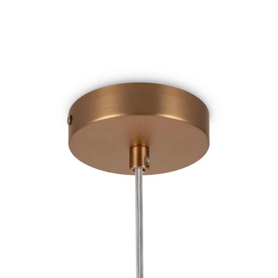 Hängelampe Metall Glas D: 15 cm rund H: max. 334 cm G9