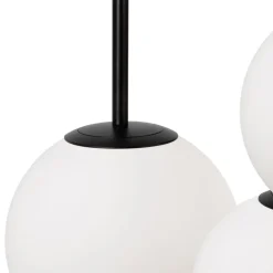 Hängelampe Metall Glas E14 40 cm breit H: max. 222,5 cm