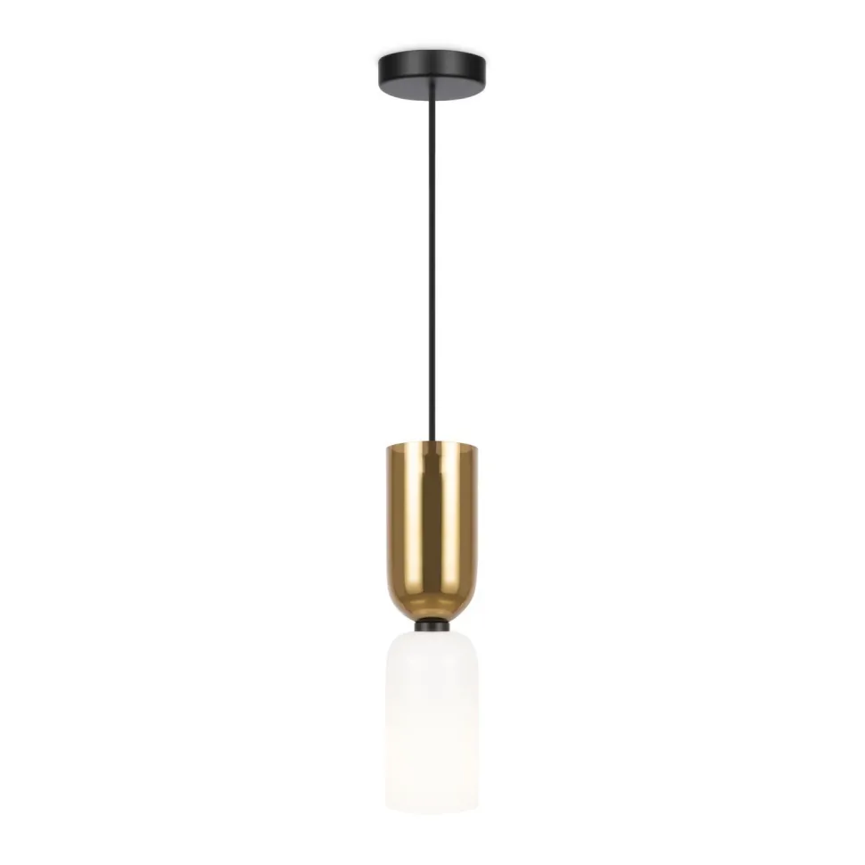 Hängelampe Metall Glas E14 rund D: 8 cm H: max. 232 cm