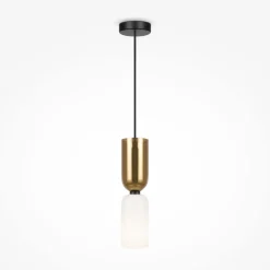 Hängelampe Metall Glas E14 rund D: 8 cm H: max. 232 cm