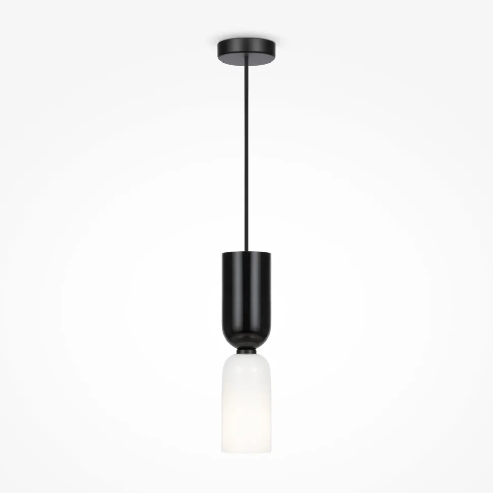 Hängelampe Metall Glas E14 rund Ø 8 cm H: max. 232 cm