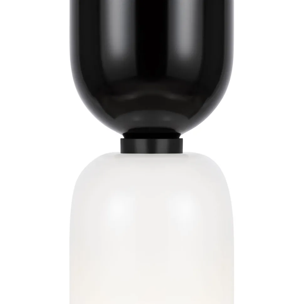 Hängelampe Metall Glas E14 rund Ø 8 cm H: max. 232 cm