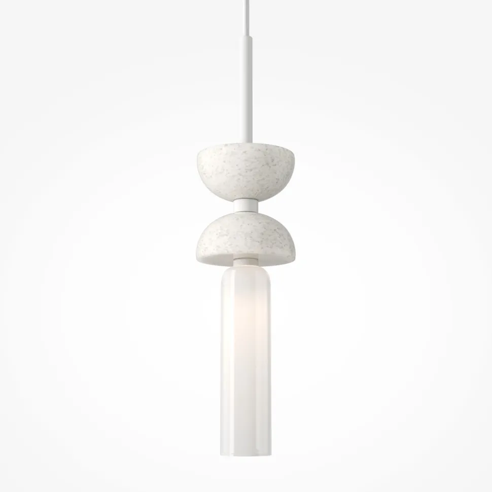 Hängelampe Metall Glas G9 D: 10 cm rund Modern MARIA