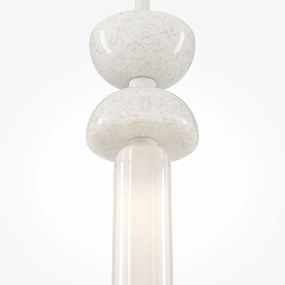 Hängelampe Metall Glas G9 D: 10 cm rund Modern MARIA