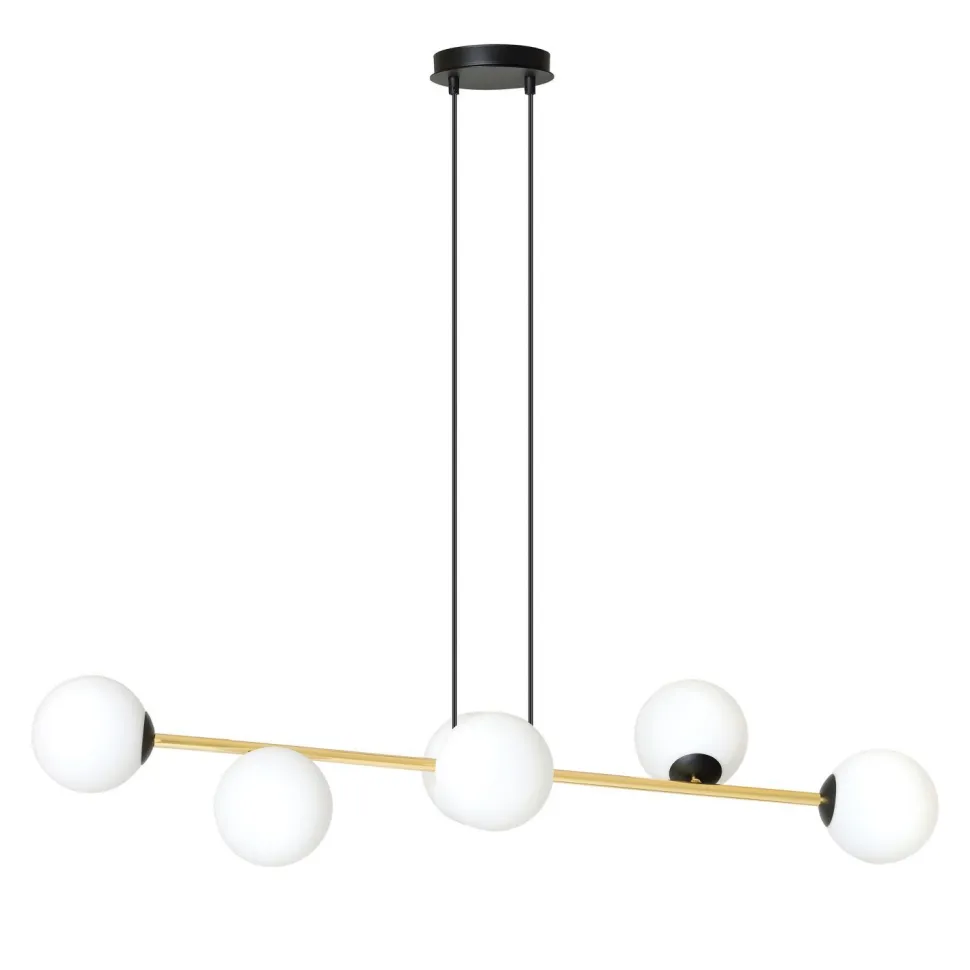 Hängelampe Metall Glas Kugelschirme E14 dekorativ