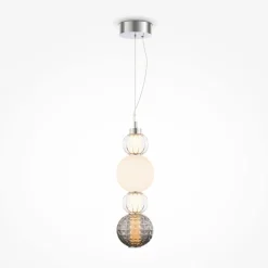 Hängelampe Metall Glas LED 14,7 cm breit H: max. 169 cm