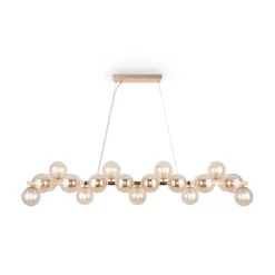 Hängelampe Metall Rauchglas H: max. 133,9 cm G9 Modern