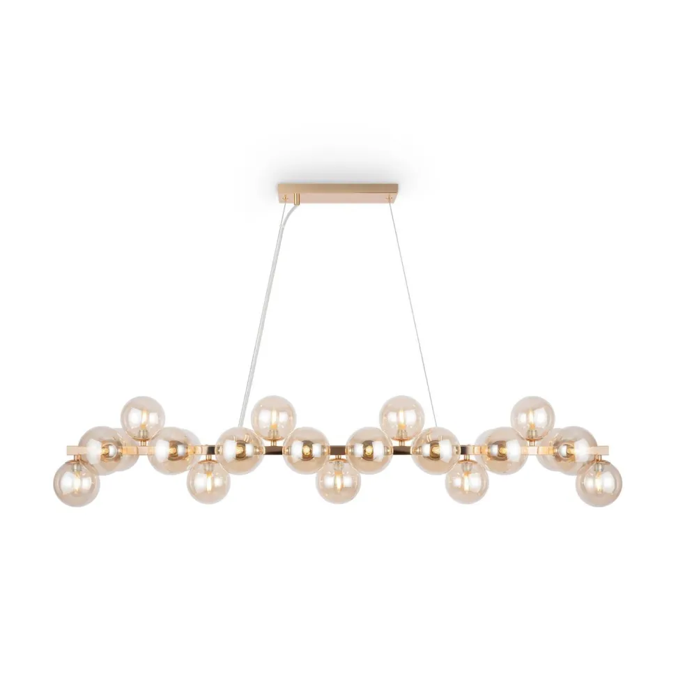 Hängelampe Metall Rauchglas H: max. 133,9 cm G9 Modern