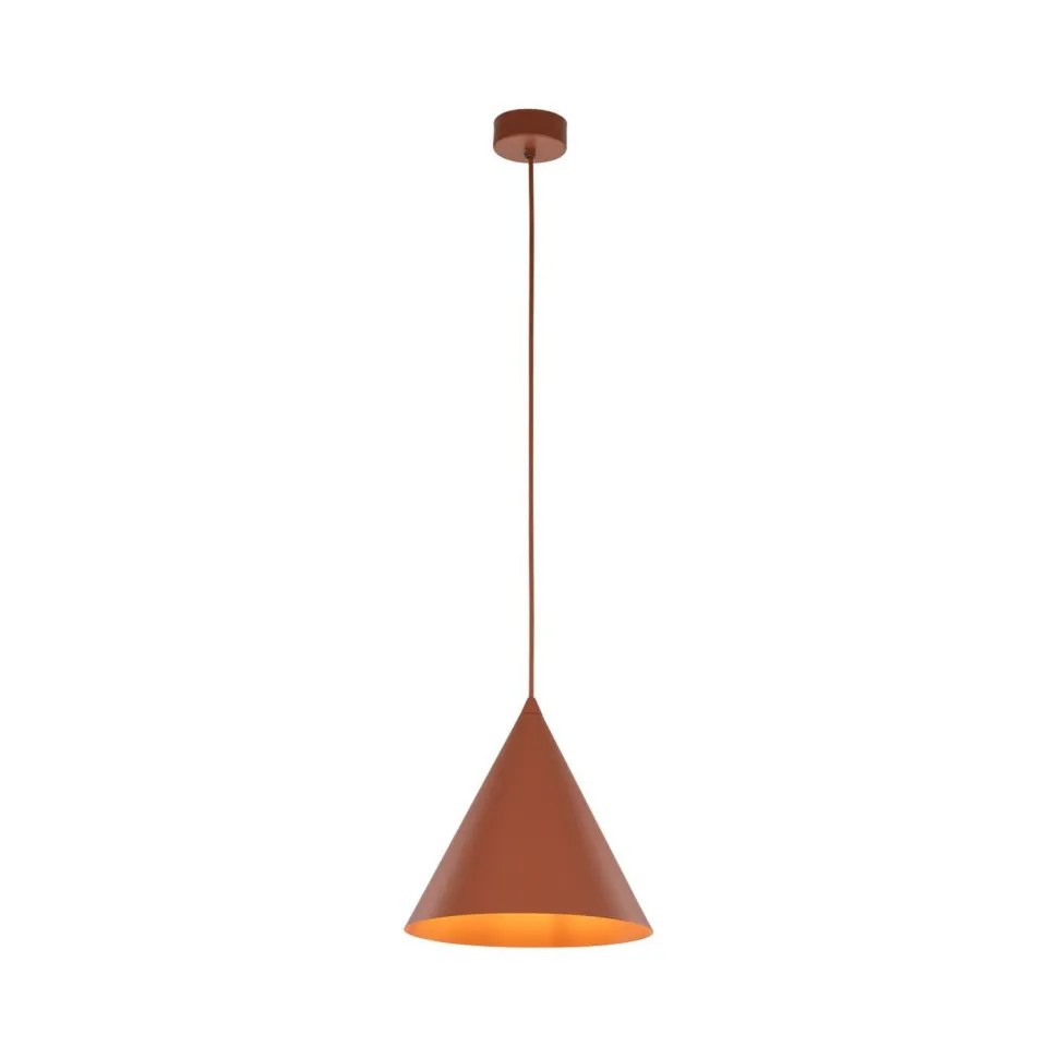 Hängelampe Metall Rot Ø 25 cm H: max. 160 cm E27 Retro