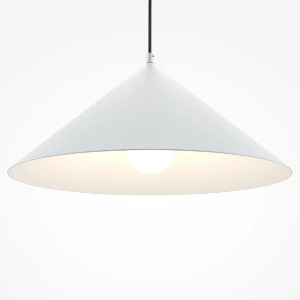 Hängelampe Metall rund Ø 35 cm H: max. 318 cm Weiß E27