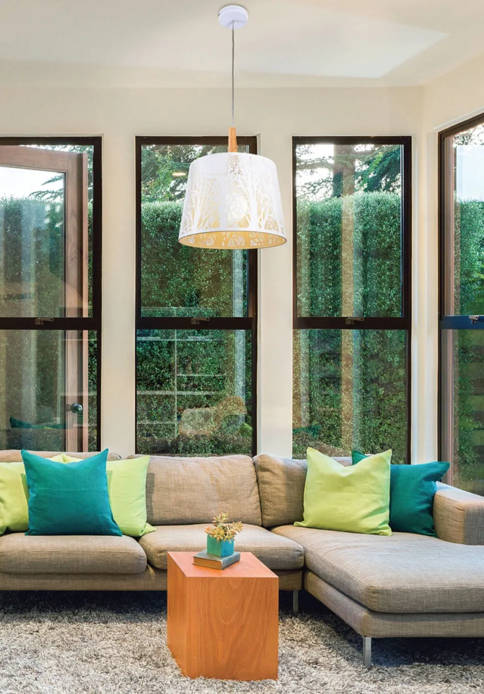 Hängelampe Metall rund D: 35 cm H: max. 120 cm E27