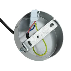 Hängelampe Metall rund Retro Chrom Kugelschirm