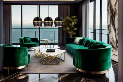 Hängelampe Metall Schwarz Gold E27 70 cm lang 3-flammig