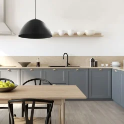 Hängelampe Metall Schwarz Ø 50 cm rund E27