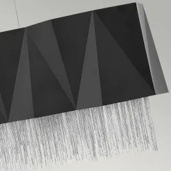 Hängelampe Metall Schwarz Silber Modern Design