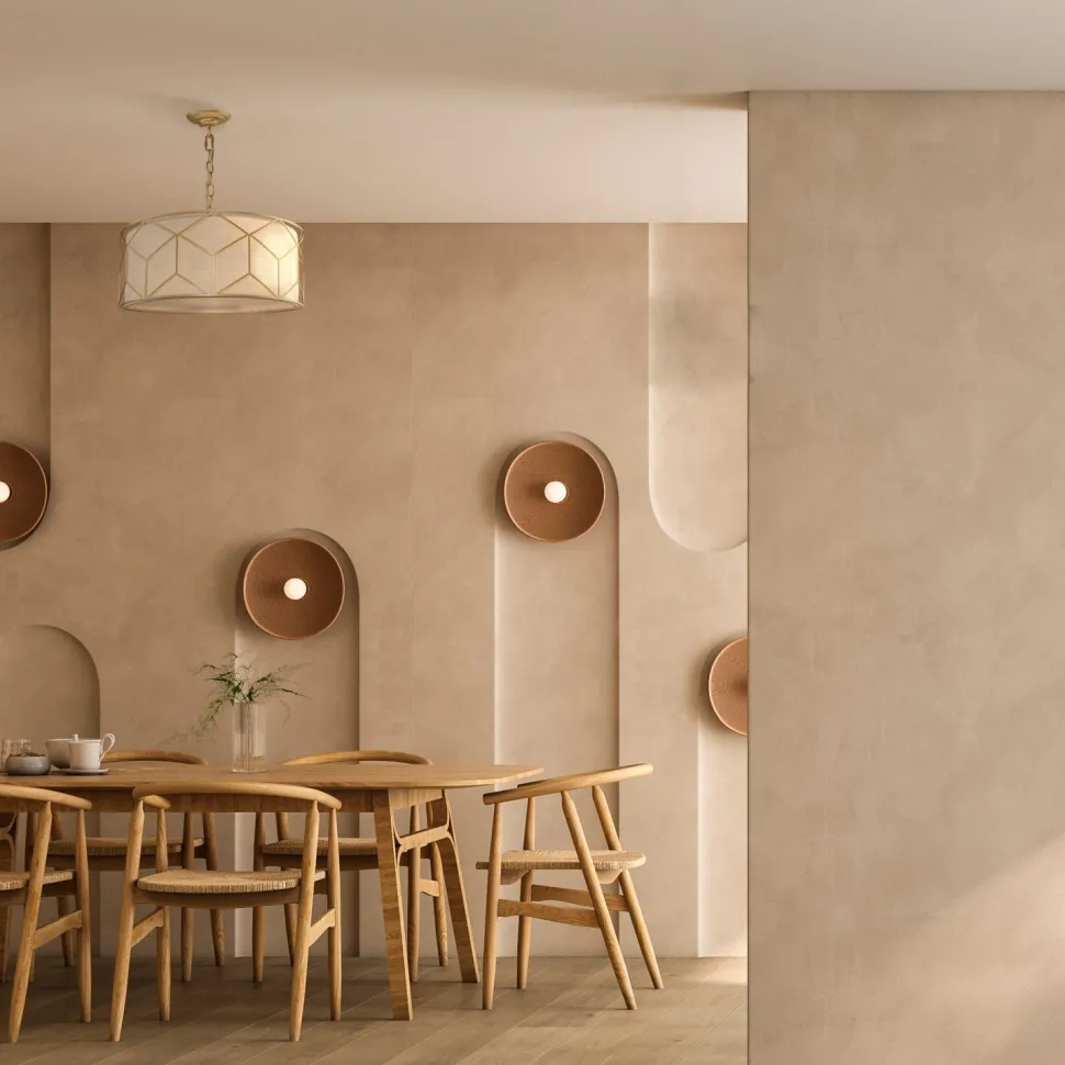 Hängelampe Metall Stoff Ø 45 cm rund H: max. 76,8 cm