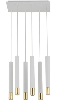 Hängelampe Metall Weiß Gold Modern elegant THEANO