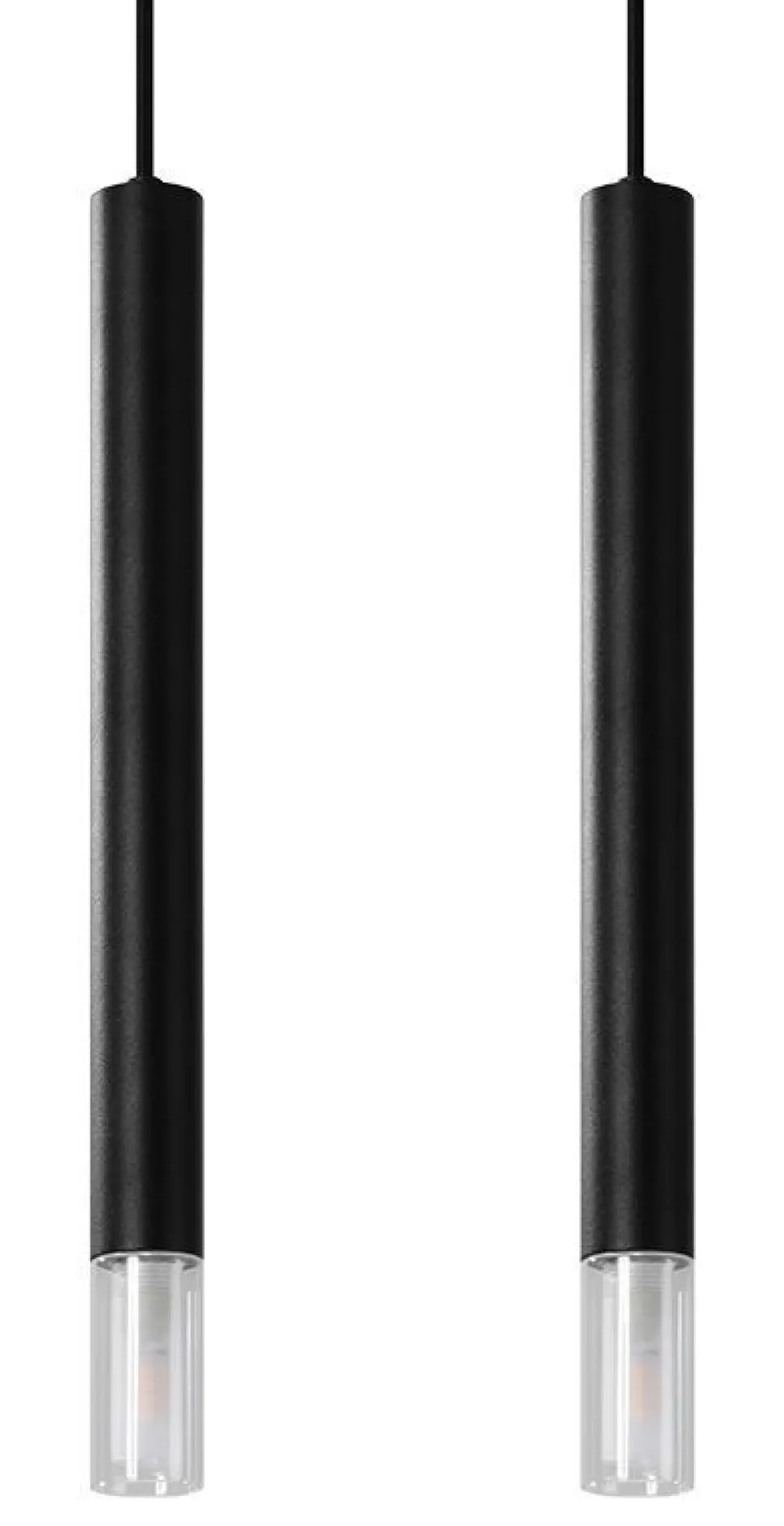 Hängelampe Modern 2-flammig G9 schmal Schwarz