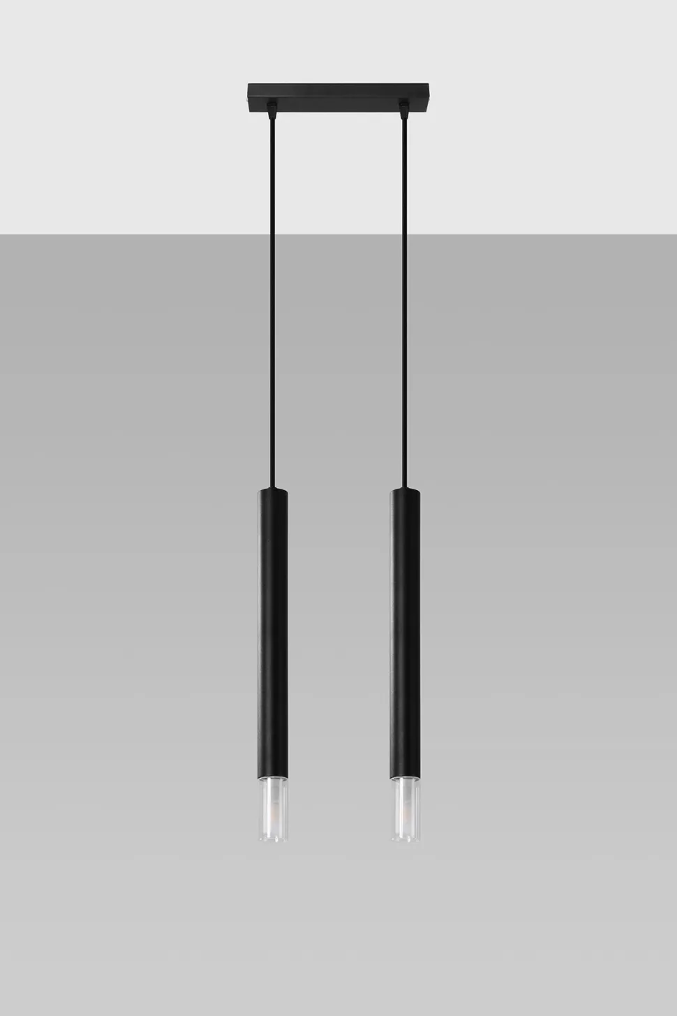 Hängelampe Modern 2-flammig G9 schmal Schwarz