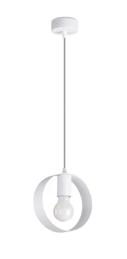 Hängelampe Modern rund Ø 18 cm Metall Weiß E27 HIAS