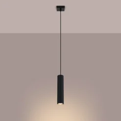 Hängelampe Modern Schwarz schmal B: 8 cm H: max. 118 cm GU10