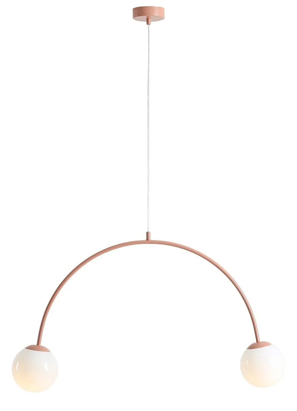 Hängelampe Modern Zartorange Metall Glas 149 cm lang E14