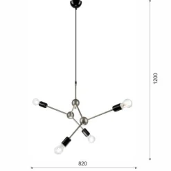 Hängelampe Pendelleuchte Edelstahl Metall Esszimmer