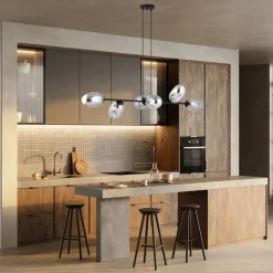 Hängelampe Rauchglas verstellbar 120 cm lang