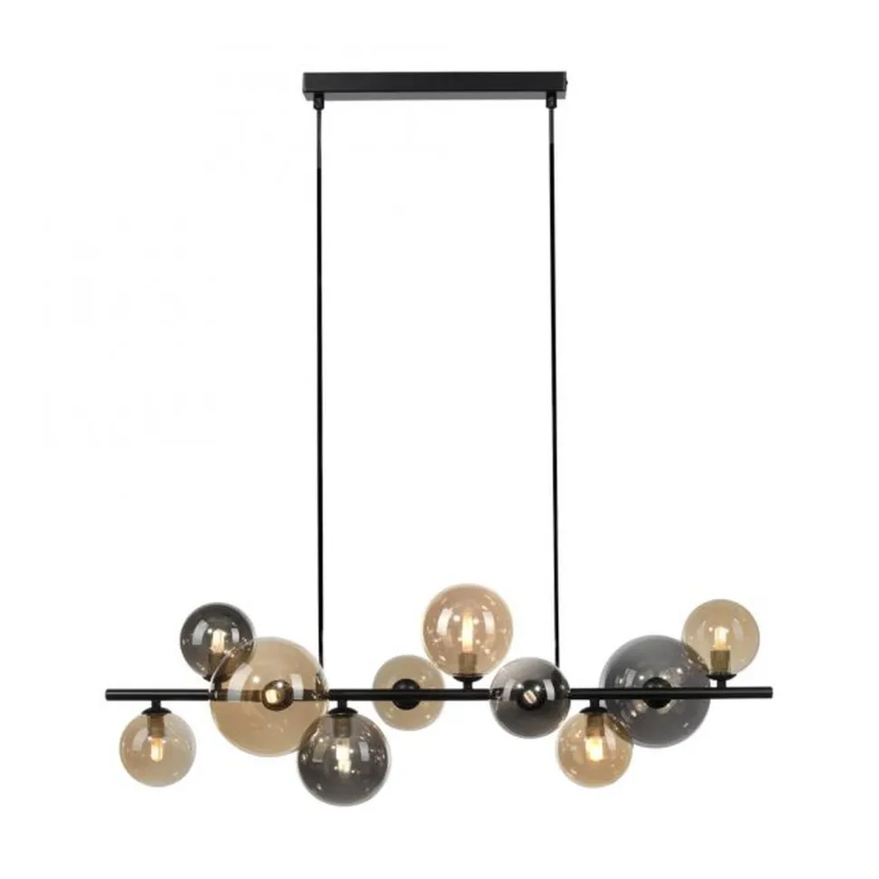 Hängelampe Rauchgrau Bernstein G9 3000 lm Glas 10-flmg