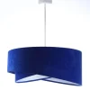 Hängelampe rund Ø 50 cm E27 Weiß Kobaltblau rund