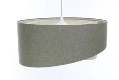 Hängelampe rund D: 50 cm E27 Grün Creme rund verstellbar