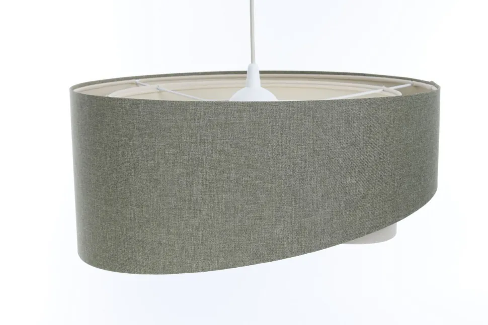 Hängelampe rund D: 50 cm E27 Grün Creme rund verstellbar