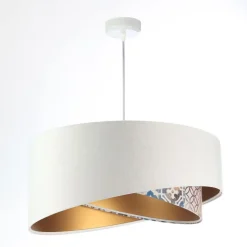 Hängelampe rund D: 50 cm E27 Stoff Velours Optik KARIM