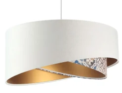 Hängelampe rund D: 50 cm E27 Stoff Velours Optik KARIM