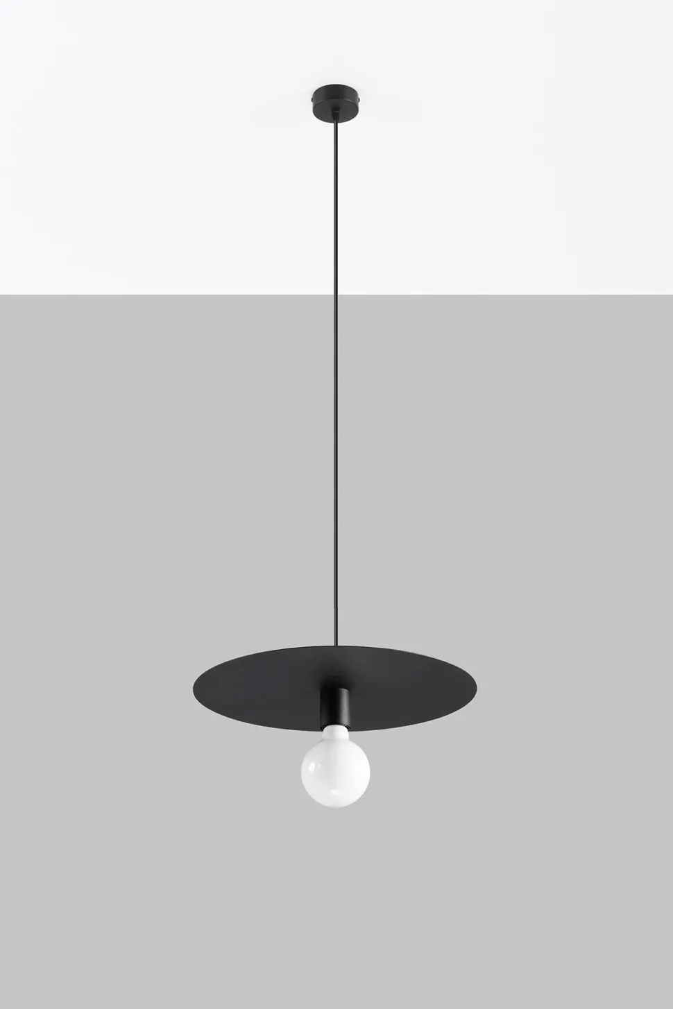 Hängelampe rund Schwarz Metall Ø 40 cm Modern E27