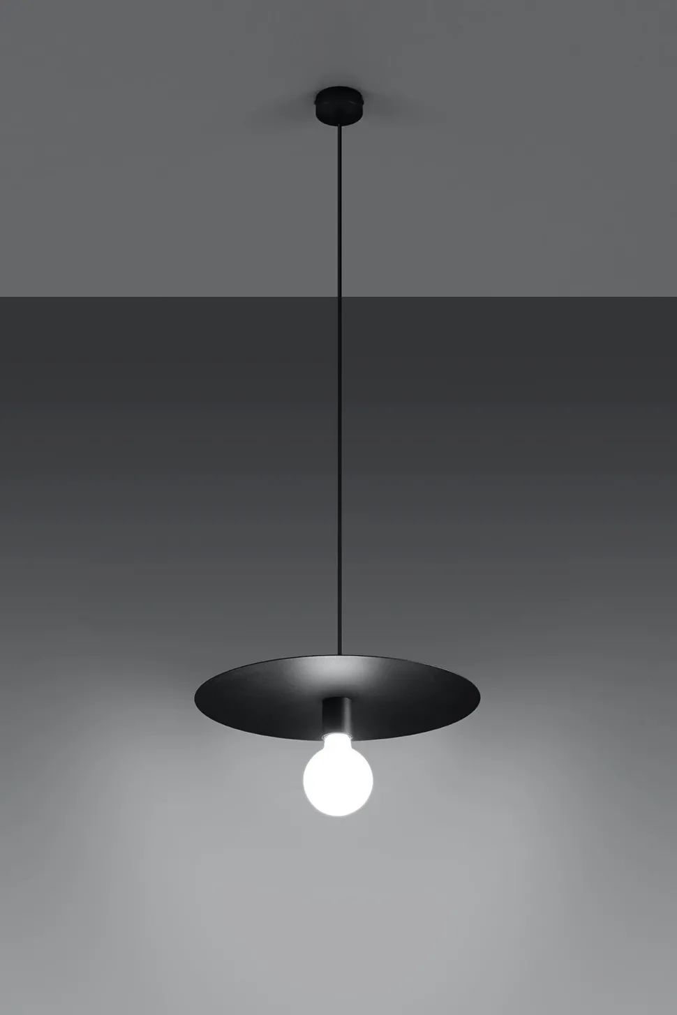 Hängelampe rund Schwarz Metall Ø 40 cm Modern E27