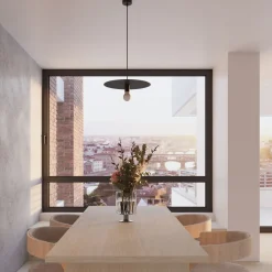 Hängelampe rund Schwarz Metall Ø 40 cm Modern E27