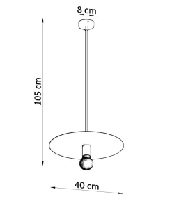 Hängelampe rund Schwarz Metall Ø 40 cm Modern E27