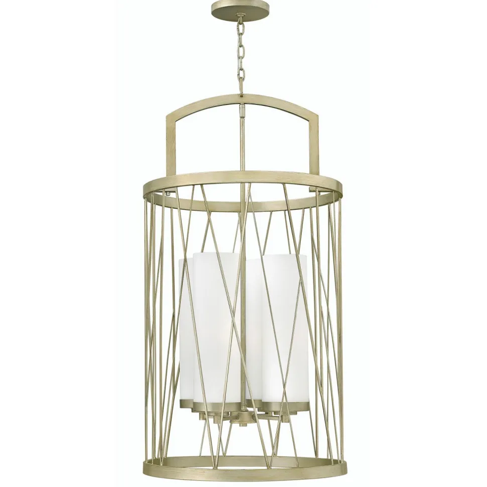 Hängelampe RYAN Blattsilber Ø53cm kürzbar Leuchte