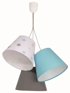 Hängelampe SAMY Weiß Türkis Grau Kinder Mädchen
