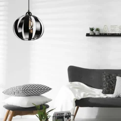 Hängelampe Schwarz E27 Ø 28 cm Metall Retro ORVAR