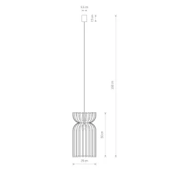 Hängelampe Schwarz E27 Holz höhenverstellbar wohnlich
