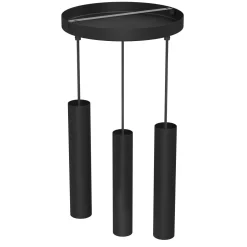 Hängelampe Schwarz 3-flammig Metall GU10 Esstisch