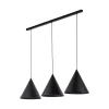 Hängelampe Schwarz 3-flammig Metall E27 höhenverstellbar