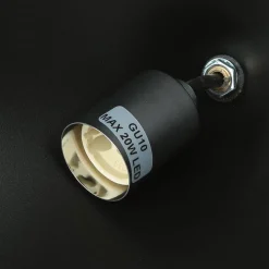 Hängelampe Schwarz GU10 Ø 20,5 cm Metall Retro Design